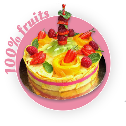 Méli-mélo, commande gateau 100% fruits